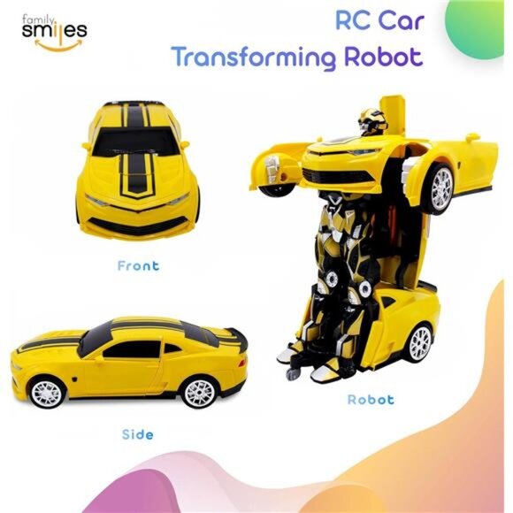 Kids Remote Control Toy Sports Car Transforming Robot RC Vehicle Toys Boys - Picture 3 of 7